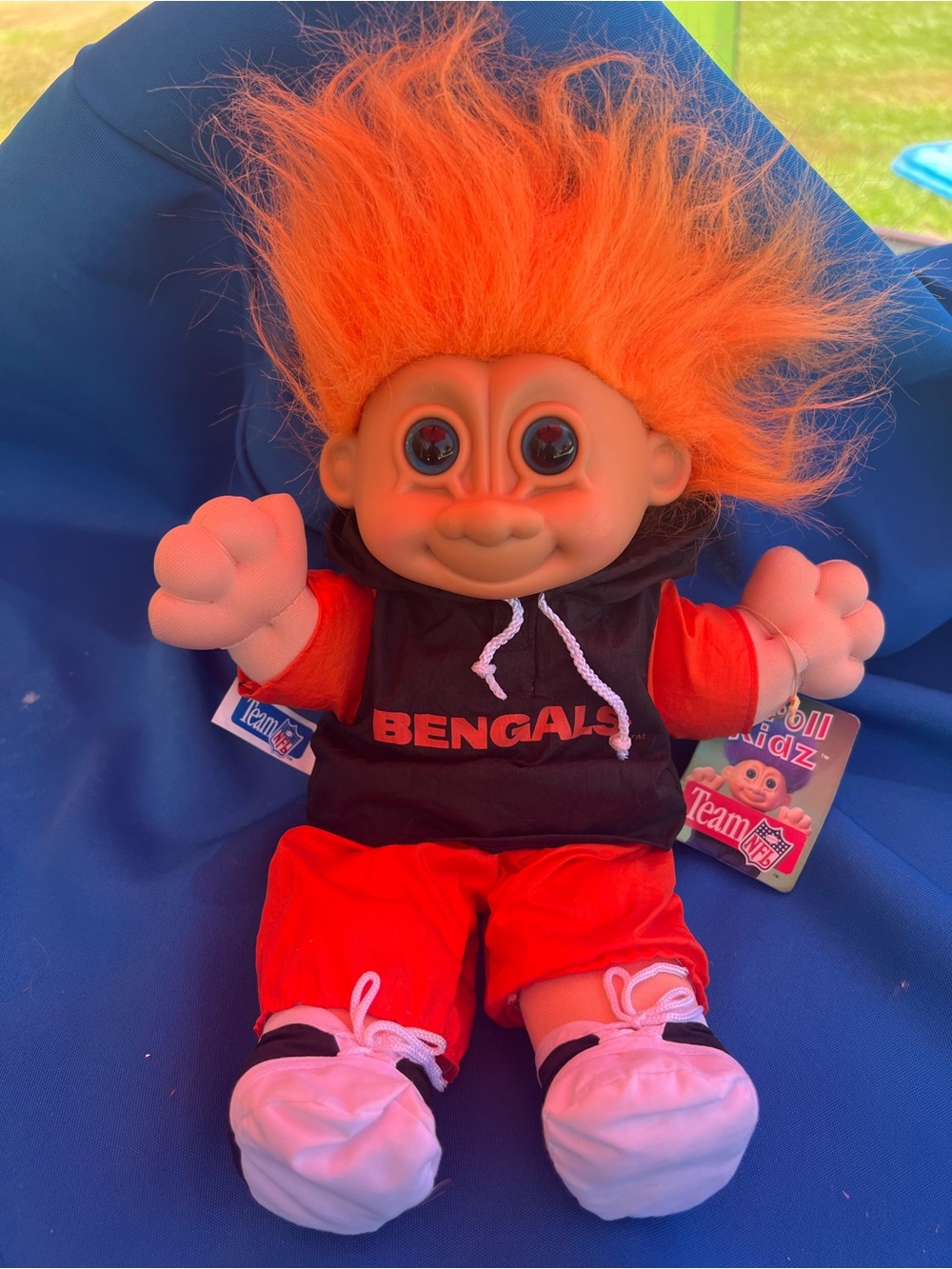 Vintage Russ Troll Kidz Team NFL Cincinnati Bengals Plush Doll w/ Tags